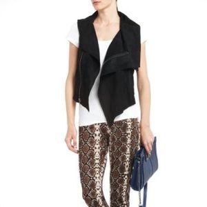 BCBG Max Azria Faux Suede Draped Vest
